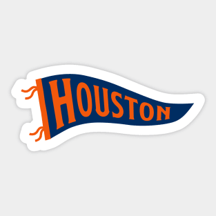 Houston Pennant - White Sticker